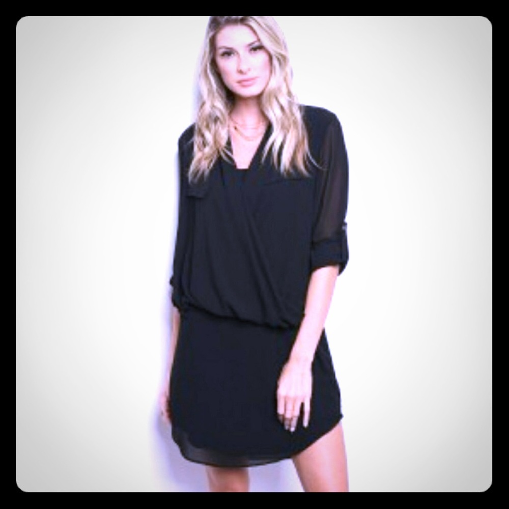 Black shirt dress